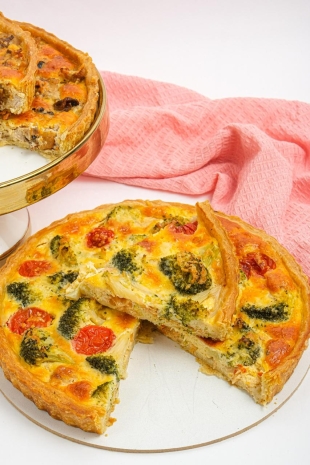 Киш с курицей и грибами